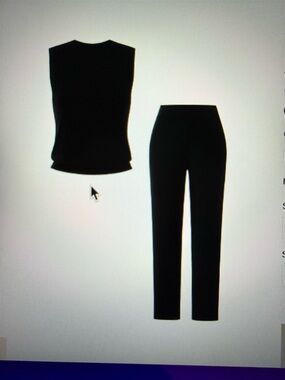 OGL black knit Sleeveless Tee & pull on pants